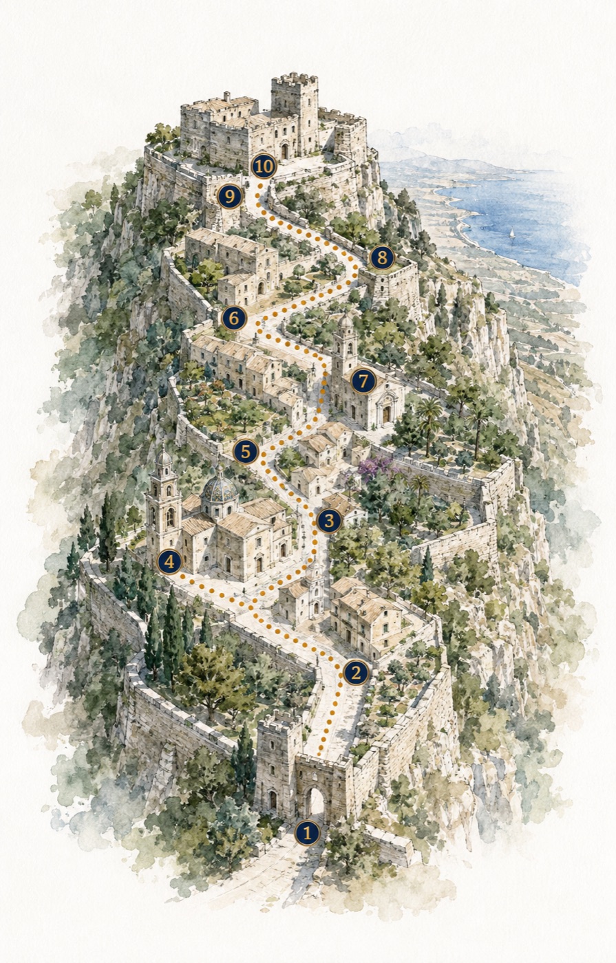 mappa itinerario erice 1